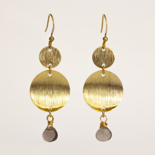 Smoky Topaz Drops Earrings