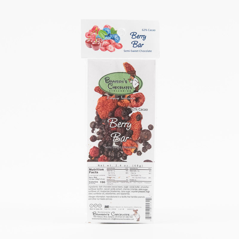 Load image into Gallery viewer, Branson&#39;s Chocolates Semi-Sweet Berry Bar, 2oz.
