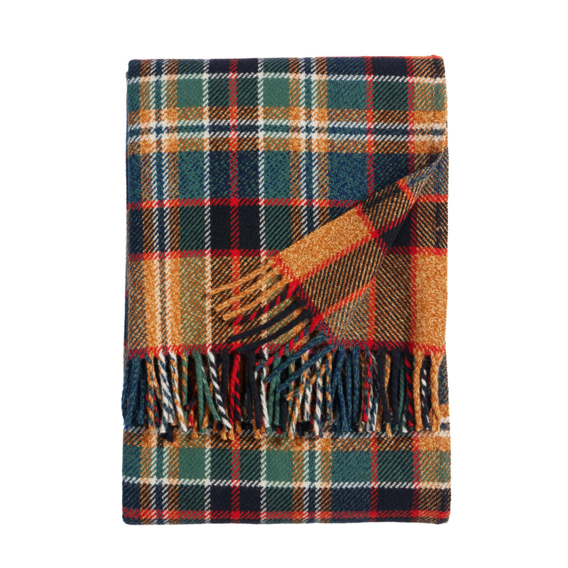 Load image into Gallery viewer, Pendleton Sycamore Gold/Green Jacquard Wool Blanket, Throw
