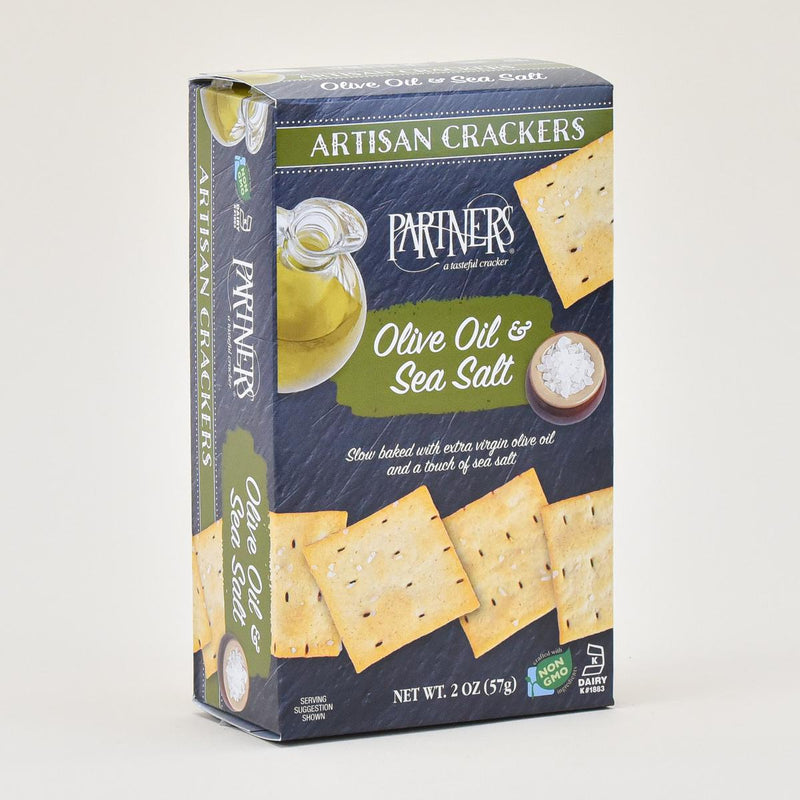 Load image into Gallery viewer, Partners Olive Oil and Sea Salt Crackers, 2oz.
