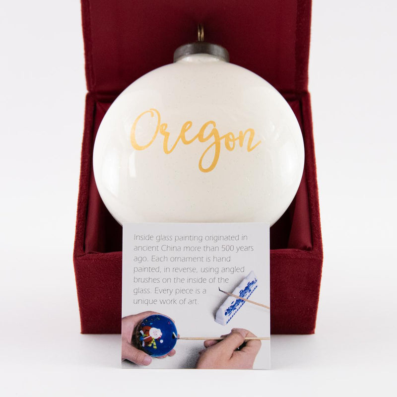 Load image into Gallery viewer, Oregon Christmas Glass Ornament
