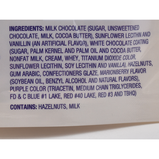Pacific Hazelnut Farms Marionberry Chocolate Hazelnuts Ingredients List