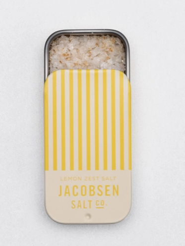 Jacobsen Salt Co. Infused Lemon Zest Sea Salt Slide Tin