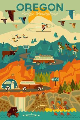 Oregon Pacific Wonderland Postcard