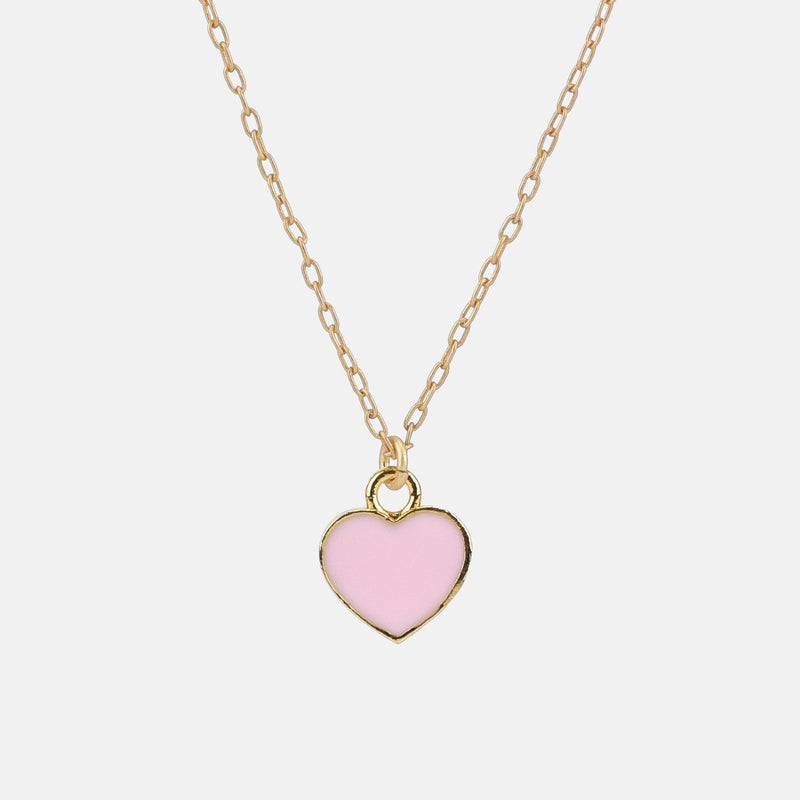 Load image into Gallery viewer, Pink Heart Gold Necklace
