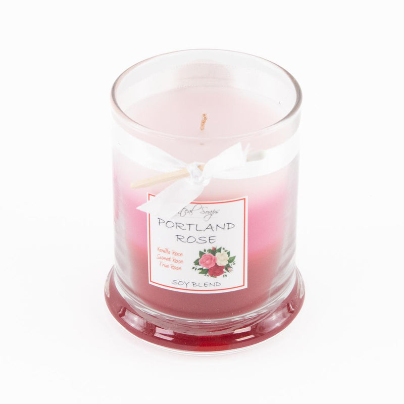 Load image into Gallery viewer, Jenteal Soaps Portland Rose Layer Candle, 7oz.
