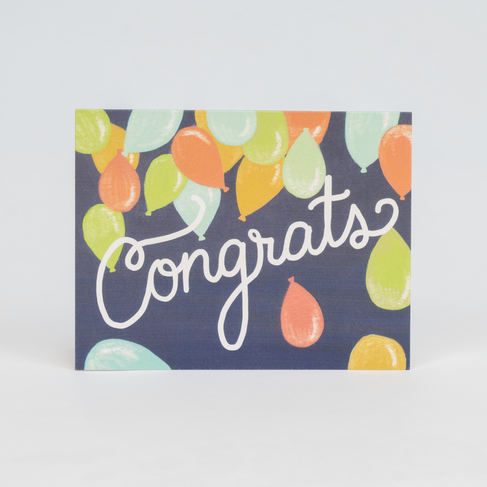 Falling Balloons Congrats Card