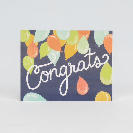 Falling Balloons Congrats Card