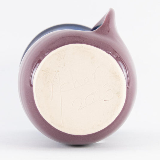 Clay in Motion Purple Passion Handwarmer Mug, Right Hand