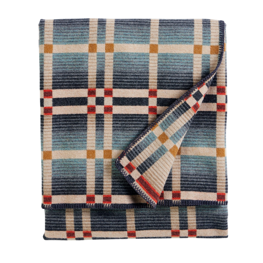 Pendleton Four Square Slide Mountain Shale Wool Throw