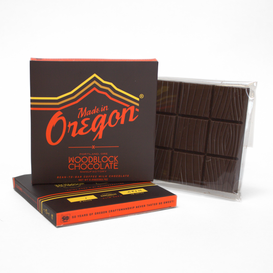 Woodblock MIO 50th Coffee Milk Chocolate Bar