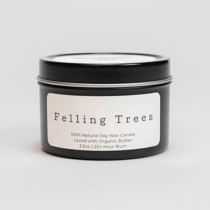 Felling Trees Tin Candle, 3.5oz.