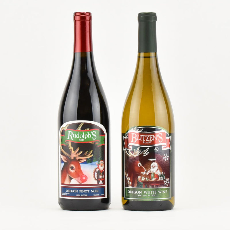 Load image into Gallery viewer, Rudolph &amp; Blitzen Reindeer Wine Duo
