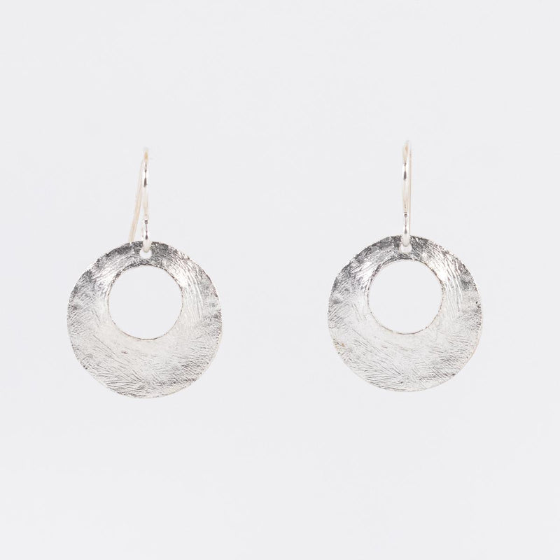 Load image into Gallery viewer, Silver Rebekah Disc Earrings
