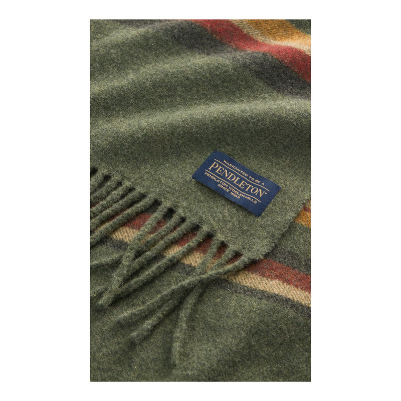 Load image into Gallery viewer, Pendleton Yakima Stripe Whisperwool Muffler Scarf
