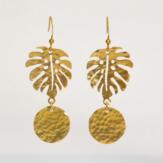 Mini Leaf Charms Earrings