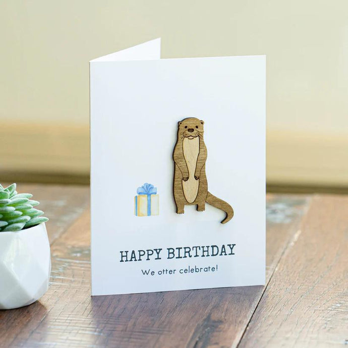 Card Happy Birthday Otter