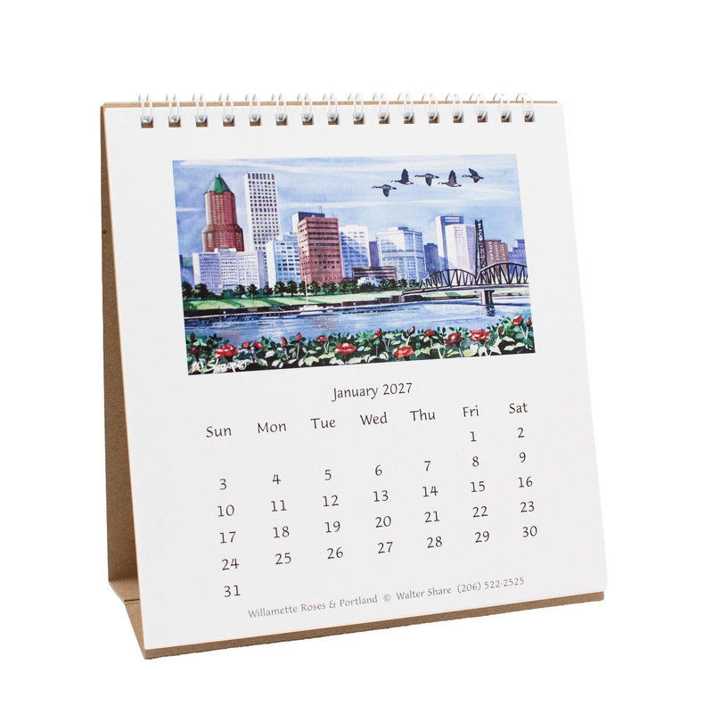 Load image into Gallery viewer, 2027 Walter Colors Portland/Oregon Spiral Calendar
