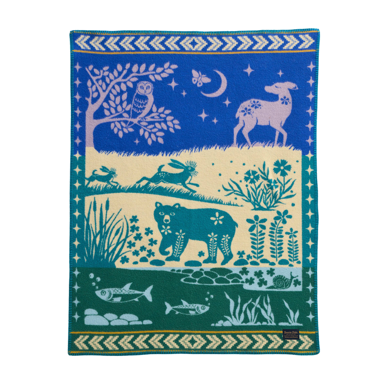 Load image into Gallery viewer, Pendleton Folk Forest Wood Baby Blanket
