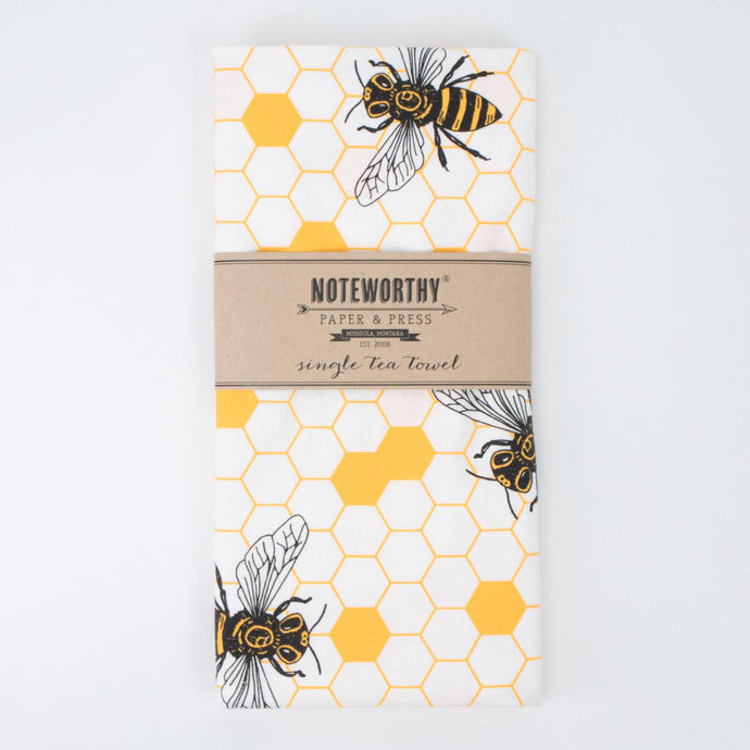 Honey Bees Tea Towel