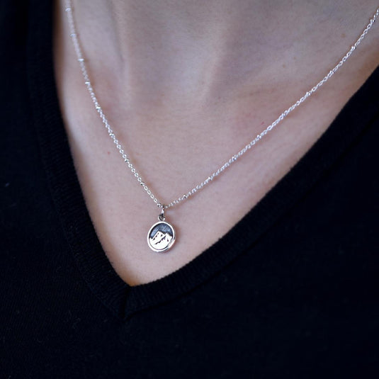 Elizabeth Jewelry Mountain Charm Necklace