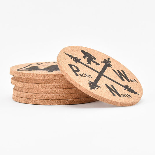 Oregon Cork Coasters, Set of 7