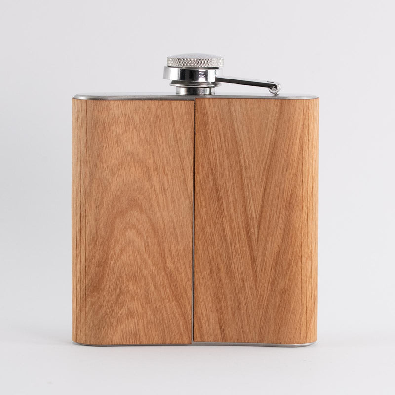 Load image into Gallery viewer, Portland Skyline Wood Wrapped Flask 8oz
