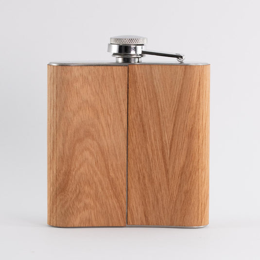 Portland Skyline Wood Wrapped Flask 8oz