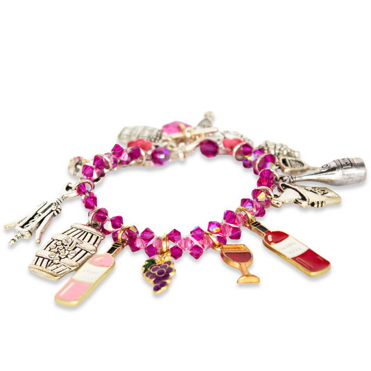 From Vines to Wine Charm Bracelet