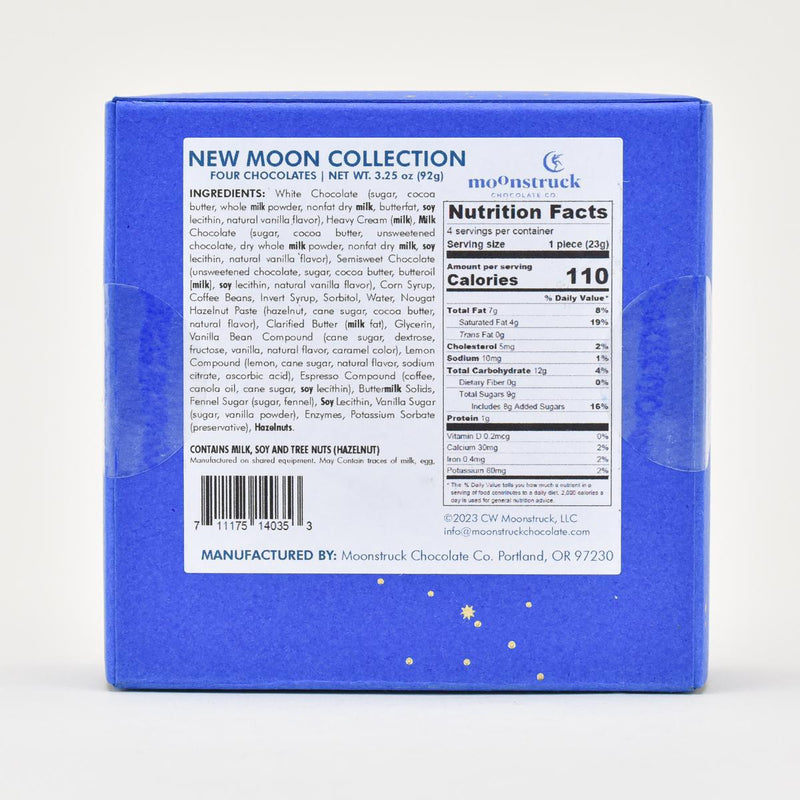 Load image into Gallery viewer, Moonstruck New Moon Truffles Collection, 4pc nutrition facts
