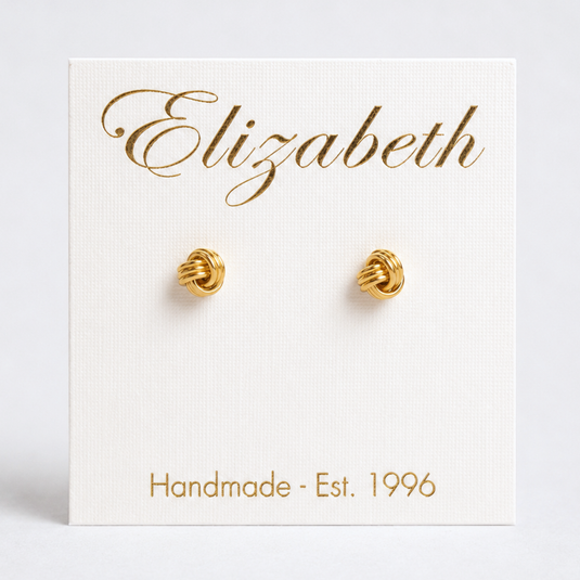 Gold Vermeil Knot Stud Earrings