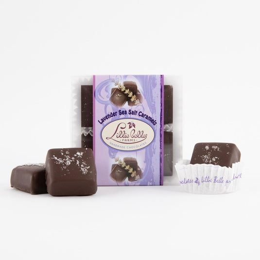 Lillie Belle Farms Lavender Sea Salt Caramels, 4pc.