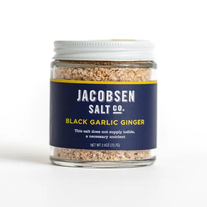Jacobsen Salt Co. Infused Black Garlic Ginger Salt, 2.6oz.