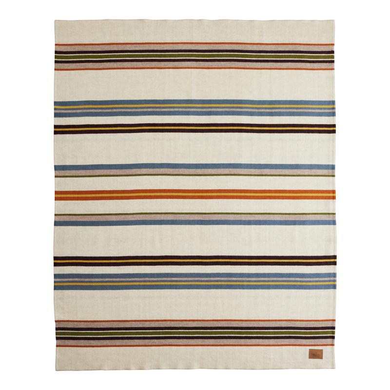 Load image into Gallery viewer, Pendleton Bridger Stripe Ivory Mix, Throw
