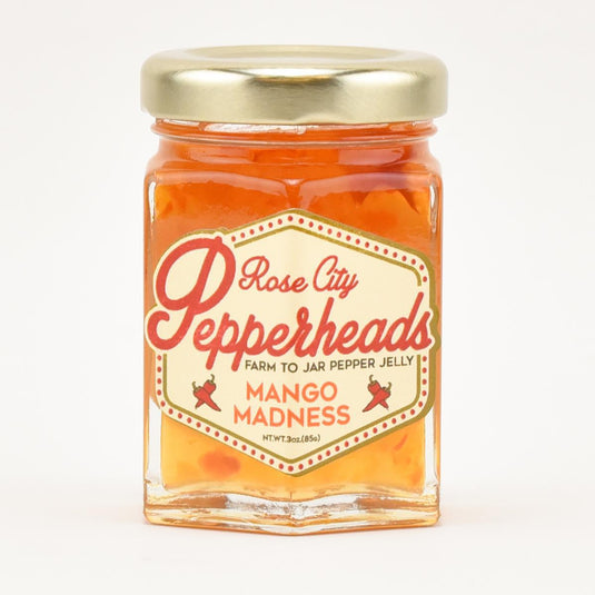 Rose City Pepperheads Mango Madness Jelly, 3oz.