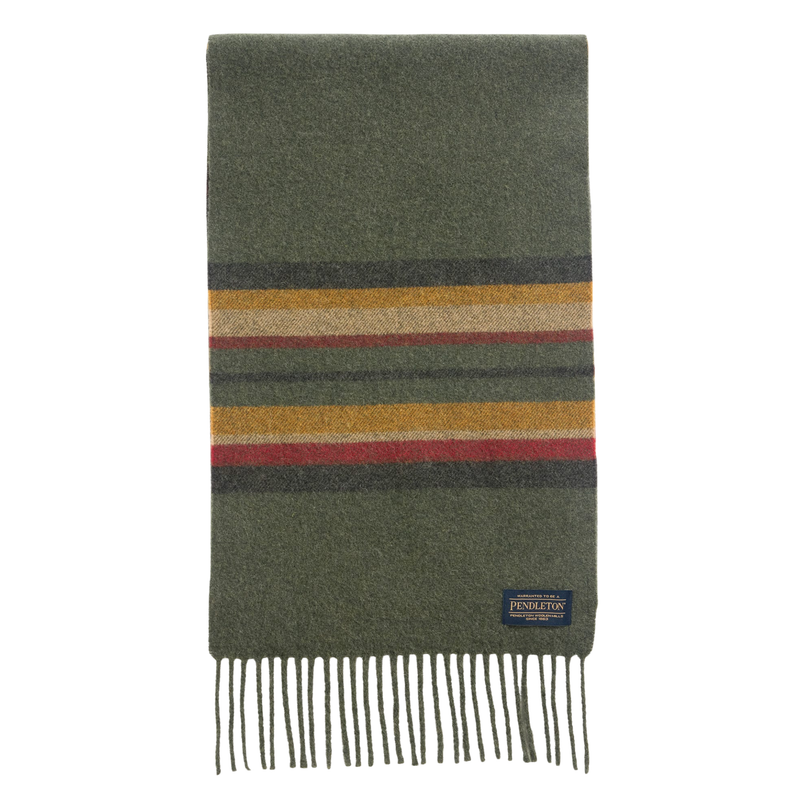Load image into Gallery viewer, Pendleton Yakima Stripe Whisperwool Muffler Scarf
