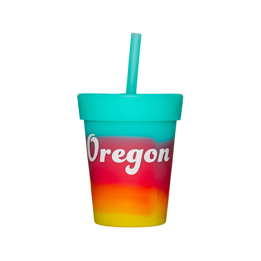 Silipint Aurora Half Pint Kids Cup with Straw