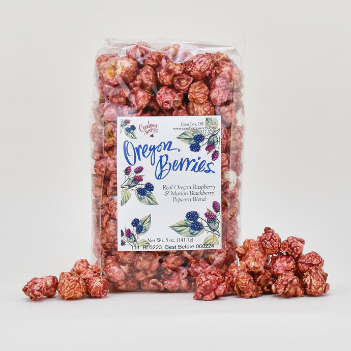 Cranberry Sweets Oregon Berries Raspberry & Marionberry Popcorn, 5oz.