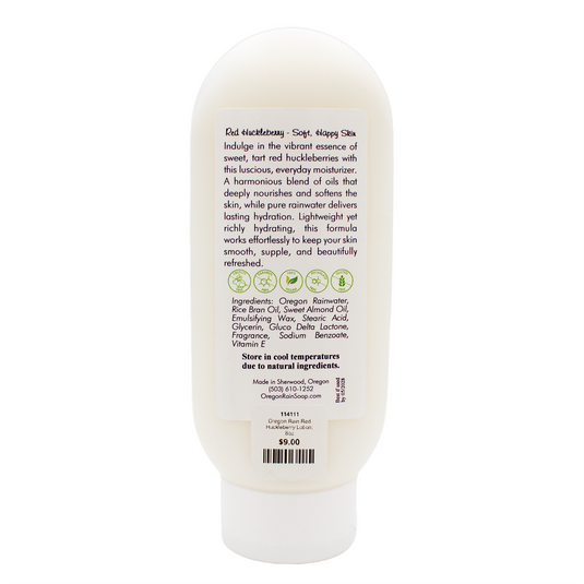 Oregon Rain Red Huckleberry Lotion, 8oz