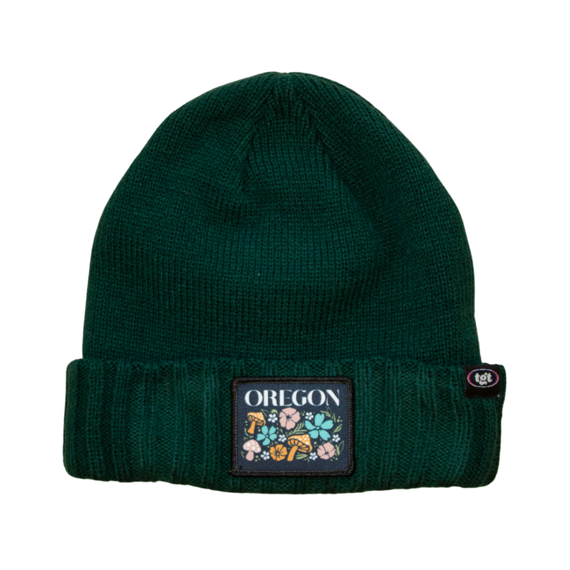 Load image into Gallery viewer, TGT Forage Flowers &amp; Mushrooms Knit Beanie
