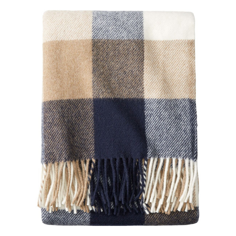 Load image into Gallery viewer, Pendleton Eco-Wise Camel Fringed Washable Wool Blanket, Throw
