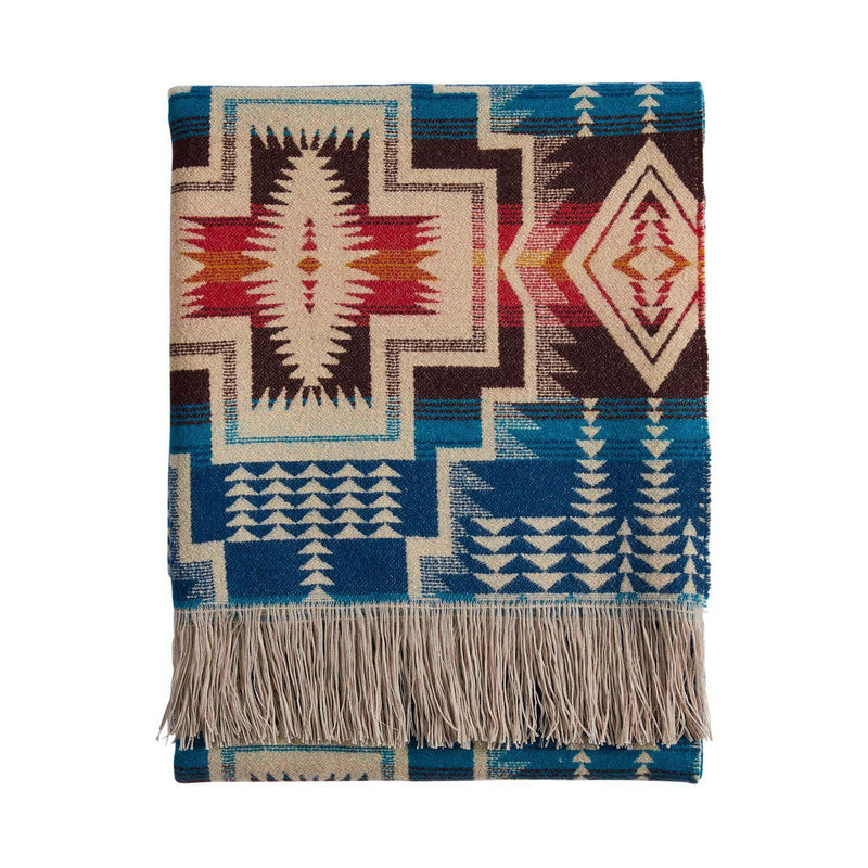 Load image into Gallery viewer, Pendleton Harding Star Fringed Throw Blanket
