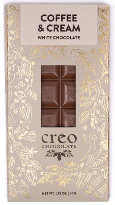Creo Chocolate, Coffee & Cream White Chocolate Bar