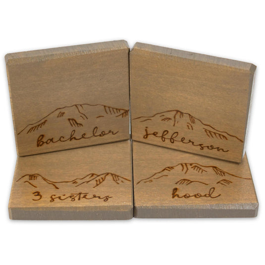 Oregon Mountains Coaster, Set of 4