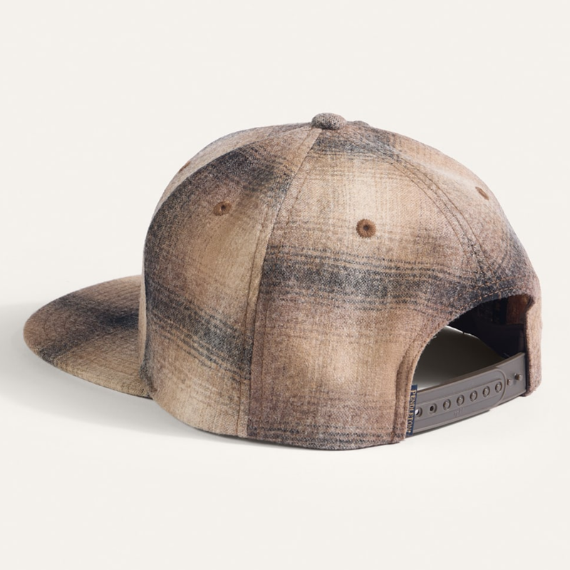 Load image into Gallery viewer, Pendleton Tan/Taupe Ombre Flat Brim Wool Hat
