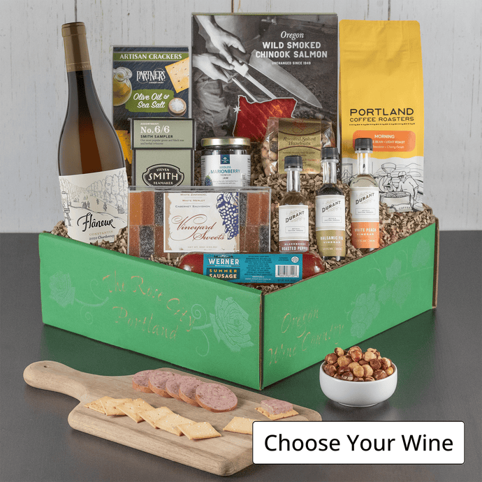 Exquisite Edibles Chardonnay Gift Basket