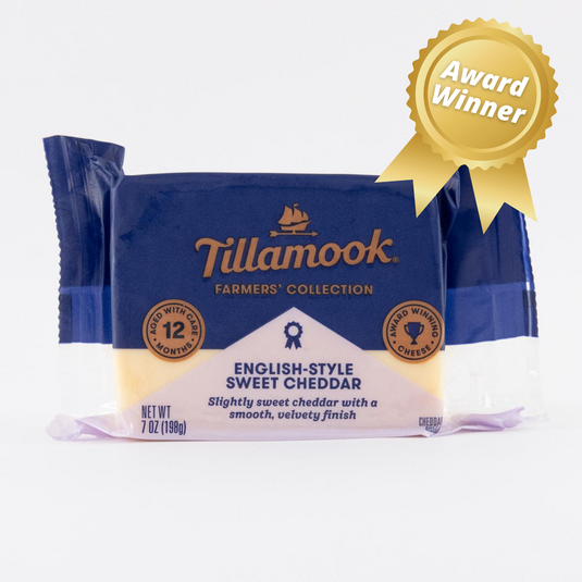 Tillamook Farmers' Collection English-Style Sweet Cheddar Cheese, 7oz.