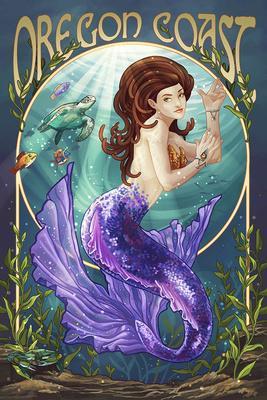 Postcard Oregon Coast Mermaid