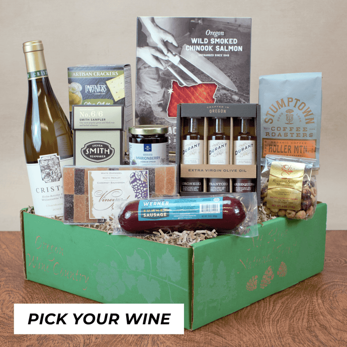 Exquisite Edibles Chardonnay Gift Basket