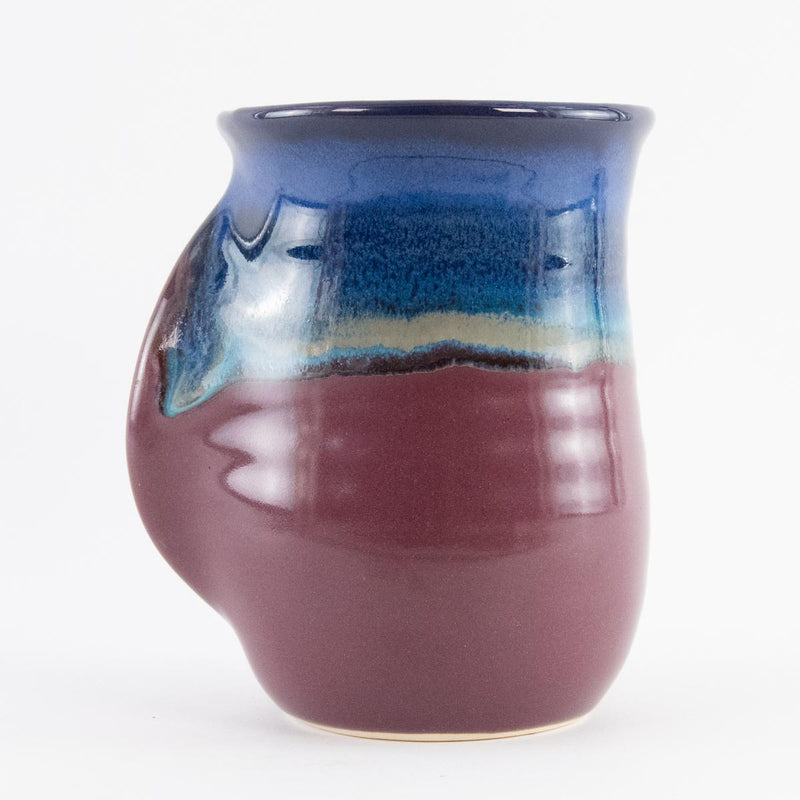 Load image into Gallery viewer, Clay in Motion Purple Passion Handwarmer Mug, Right Hand
